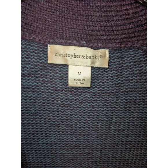 CJ Banks Size M Knitted Sweater Purple Christopher Womens - Picture 3 of 7